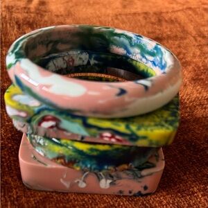 Colorful Marbled Bangles